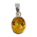 Citrin Anhänger Facettiert 925 Silber Fassung