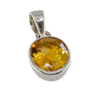 Citrin Anhänger Facettiert 925 Silber Fassung