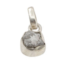 Diamant Anhänger Ungeschliffen 925 Silber Fassung