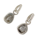 Diamant Anhänger Ungeschliffen 925 Silber Fassung