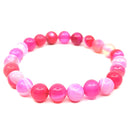 Edelstein-Armband pinker Achat (Ø 8 mm)