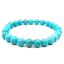 Edelstein-Perlen-Armband türkisfarbener Magnesit (Ø 8 mm)