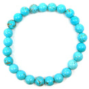Edelstein-Perlen-Armband türkisfarbener Magnesit (Ø 8 mm)