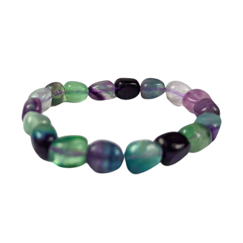 Fluorit-Nuggets Armband  (Ø 10mm)