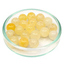 Gelber Aventurin Edelstein-Perlen mit Bohrung, 10 Stück (Ø 6mm)