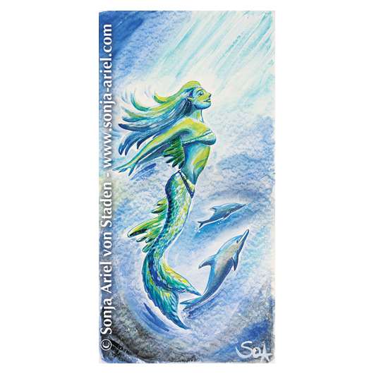 Delfinbild: Glückliche Meerjungfrau