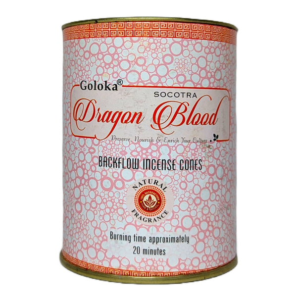 Goloka Dragon Blood Backflow Räucherkegel, Drachenblut 24 Kegel, Brenndauer 20min