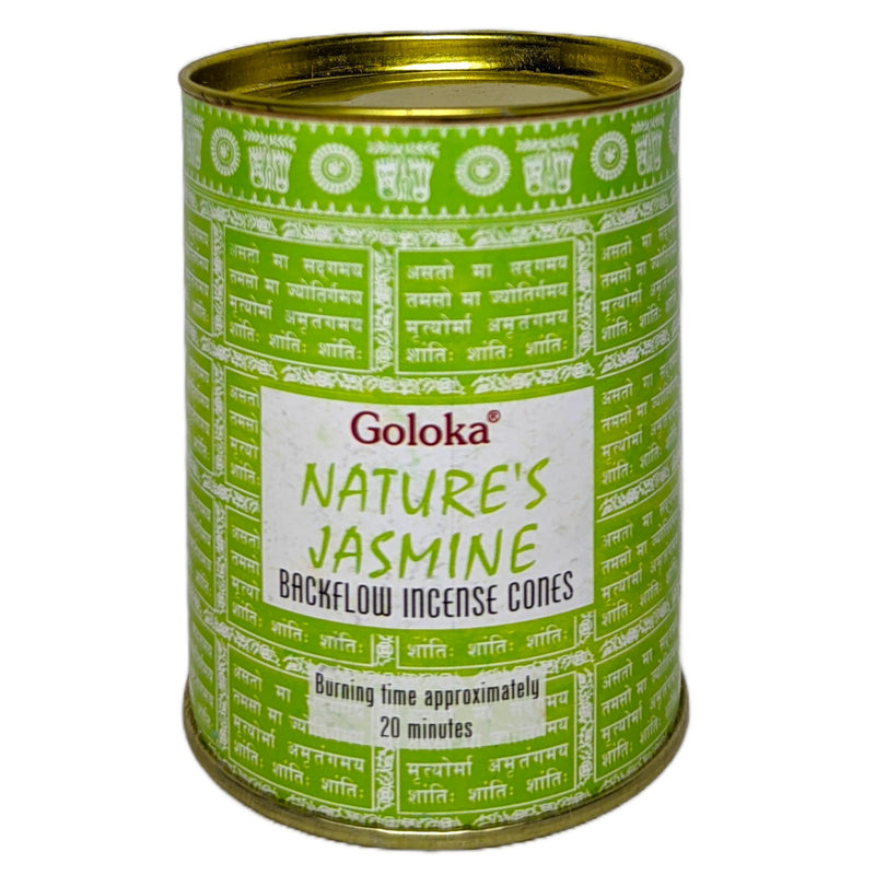 Goloka Nature's Jasmine Backflow Räucherkegel , 24 Kegel, Brenndauer 20min