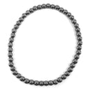 Hämatit-Perlen Edelstein Armband (Ø 4 mm)