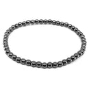 Hämatit-Perlen Edelstein Armband (Ø 4 mm)