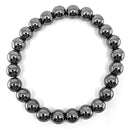 Hämatit-Perlen Edelstein Armband (Ø 8 mm)