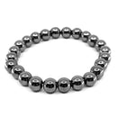 Hämatit-Perlen Edelstein Armband (Ø 8 mm)