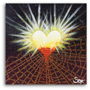 HerzKraft sprengt das Angst-Netz - Kunstdruck von Sonja Ariel von Staden