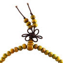 Holzperlen Collier mit Roten Glasperlen (48 cm / Ø 6 mm)