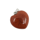 Jaspis Herz Kettenanhänger, rot (2 cm)