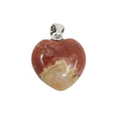 Jaspis Herz Kettenanhänger, rot (2 cm)