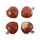 Jaspis Herz Kettenanhänger, rot (2 cm)