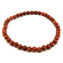 Rote Jaspis-Perlen Edelstein Armband (Ø 4 mm)