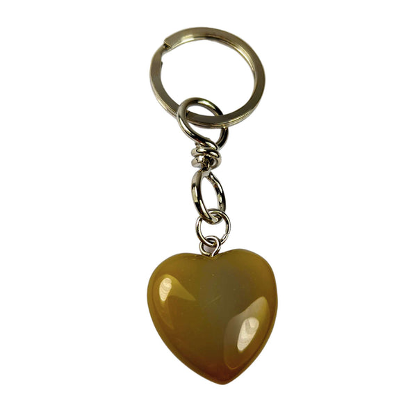 Carnelian heart keychain (3x2cm)