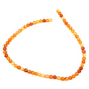 Karneol Edelstein-Perlen mit Bohrung, 10 Stück (Ø 6mm)