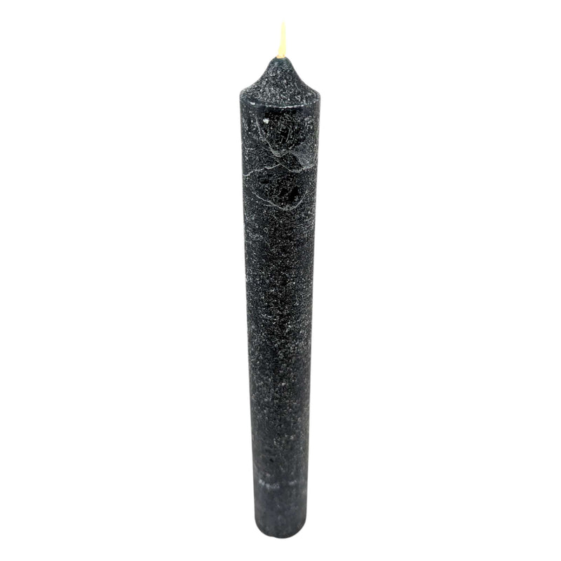 Kerze Schwarz Rustik (Ø 3,5cm / Höhe 30cm)