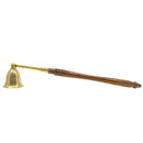 Kerzenlöscher Messing mit Holzgriff, Blume des Lebens