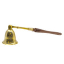 Kerzenlöscher Messing mit Holzgriff, Blume des Lebens
