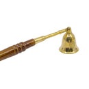 Kerzenlöscher Messing mit Holzgriff, Blume des Lebens