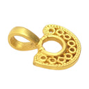 Kettenanhänger Halbmond, 24 Karat Vergoldet