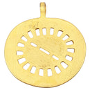 Kettenanhänger Sonne, 24 Karat Vergoldet, mittelgroß