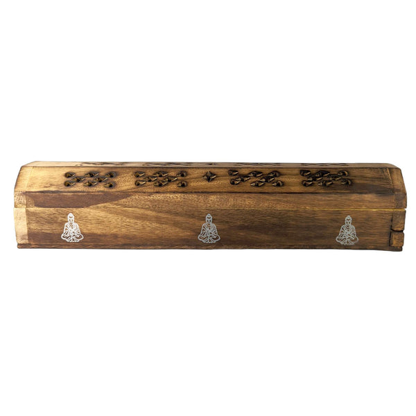 Kiste für Räucherstäbchen & Räucherkegel, Buddha (30cm)