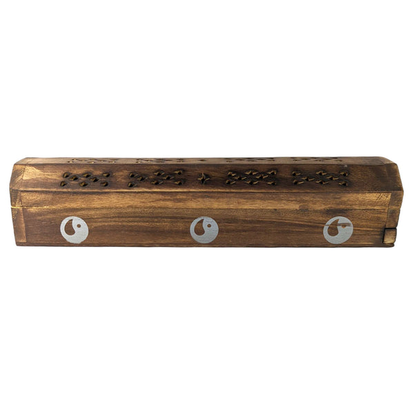 Box for incense sticks &amp; incense cones, Yin &amp; Yang (30cm)