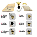 Weihrauch-Starter-Set (Kohle): Alles für den Einstieg ins Räuchern - Räuchergefäß, Quarzsand, Räucherkohle, Räucherzange + Carterii-Weihrauch