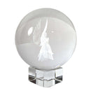 Kugel mit Schutzengel Hologramm, Weiß (Ø 8cm)