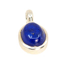 Lapislazuli Kettenanhänger in 925 Silberfassung (1,8x1cm)