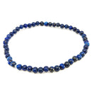 Lapislazuli-Perlen Edelstein Armband (Ø 4 mm)