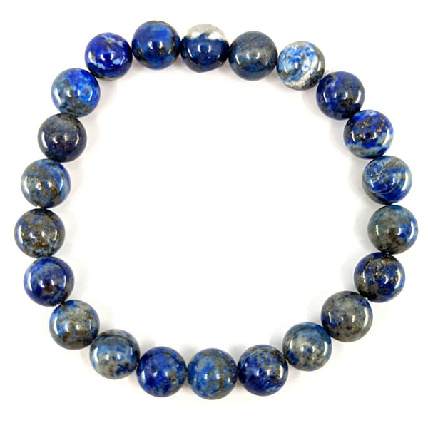 Pulsera de piedras preciosas con cuentas de lapislázuli (Ø 8 mm)
