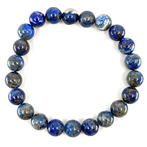 Lapislazuli-Perlen Edelstein Armband (Ø 8mm)