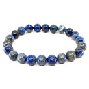 Lapislazuli-Perlen Edelstein Armband (Ø 8mm)