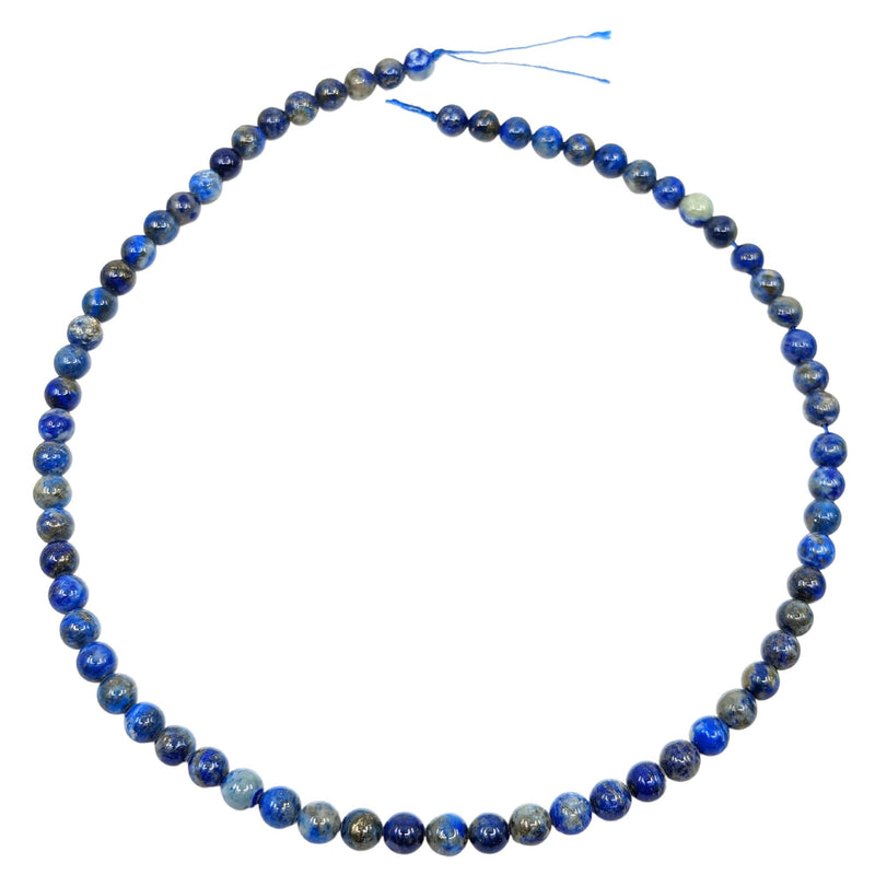 Perline di lapislazzuli con foro, 10 pezzi (Ø 6 mm)