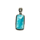 Larimar Kettenanhänger, Sterlingsilber 925 (2,5 cm)