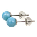Larimar Ohrstecker, Silber (8 mm)