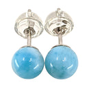 Larimar Ohrstecker, Silber (8 mm)