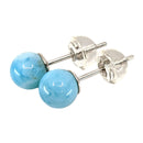 Larimar Ohrstecker, Silber (8 mm)