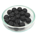 Lavastein Perlen mit Bohrung, 10 Stück (Ø 6mm)