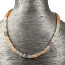 Mondstein Collier Quadrate (3 x 3 mm / 45 cm)