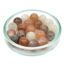 Mondstein Edelstein-Perlen mit Bohrung, 10 Stück (Ø 6mm)