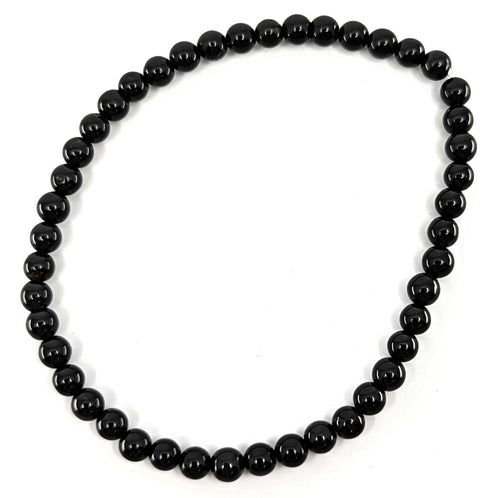 Obsidian-Perlen Edelstein Armband (Ø 4 mm)