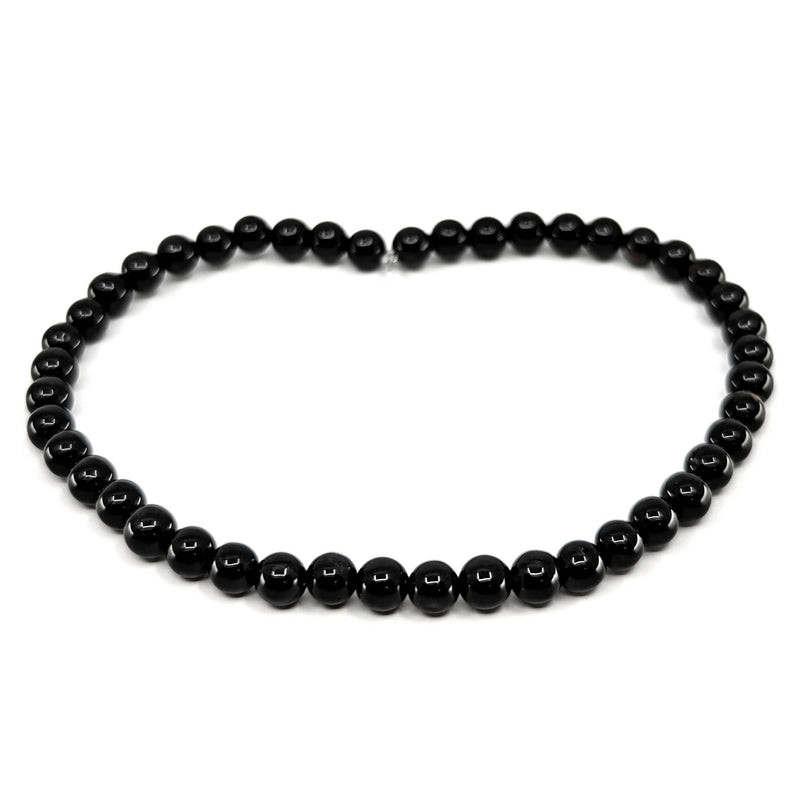 Obsidian-Perlen Edelstein Armband (Ø 4mm)