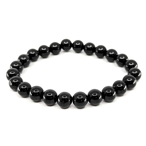Obsidian-Perlen Edelstein Armband (Ø 8mm)